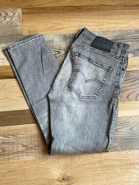 Levi's 510 Men's W31 L30 Gray Skinny Jeans Faded Distressed Denim